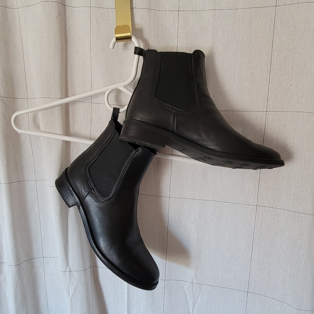 Thursday Boot Co Black Leather Duchess Ankle Chealsa Boots